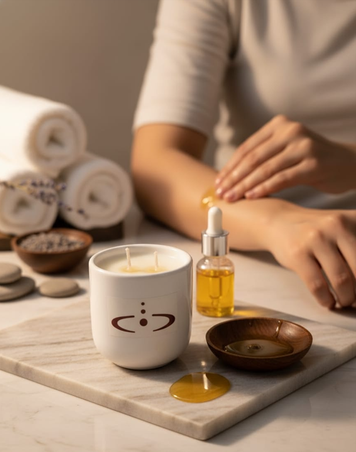 Massaging Candles | Stress Relieve Warm lotion | Malti Chaleur